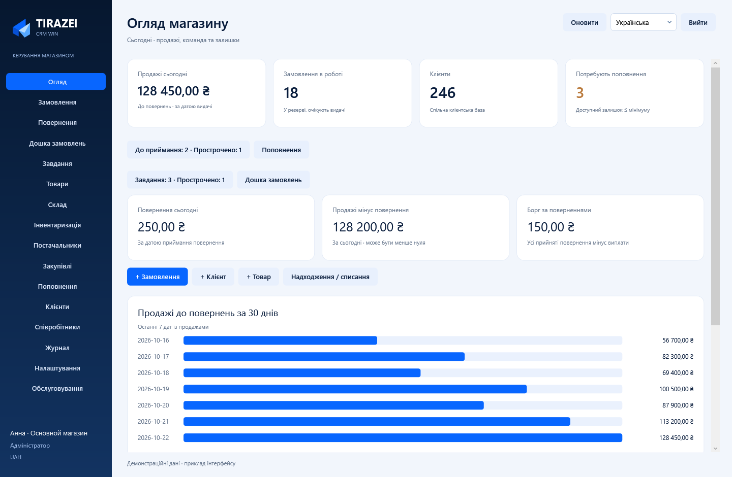 Windows CRM: daily work and activation in one app